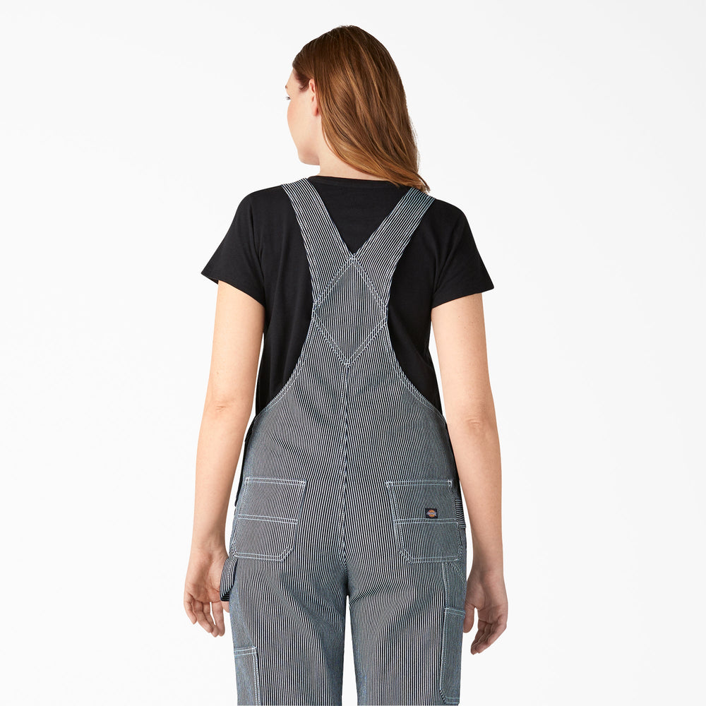 Women's Hickory Stripe Boyfriend Fit Bib Overalls | Dickies