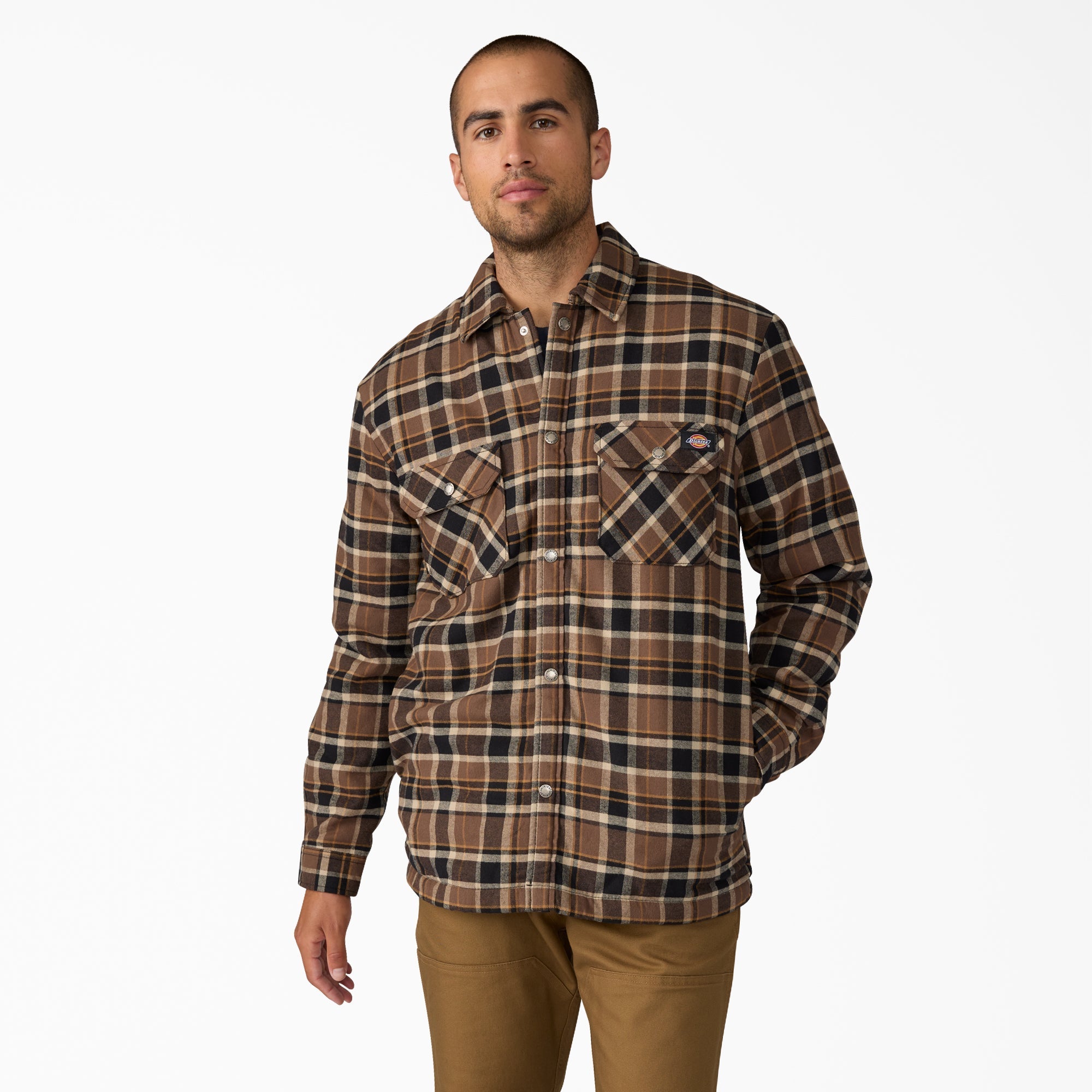 Water Repellent Fleece-Lined Flannel Shirt Jacket | Dickies