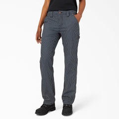 Women's FLEX Relaxed Fit Hickory Stripe Carpenter Pants | Dickies